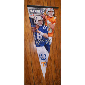 Peyton Manning Indianapolis Colts Tennessee NFL Players Large Pennant 17" x 36"